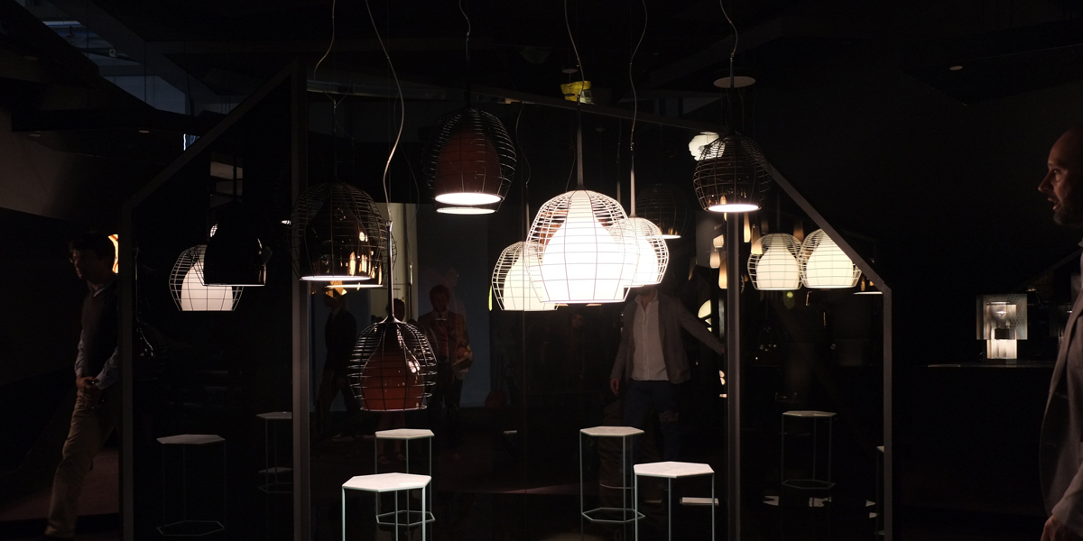Suspended Cage lights by Diesel with Foscarini at Euroluce 2015
