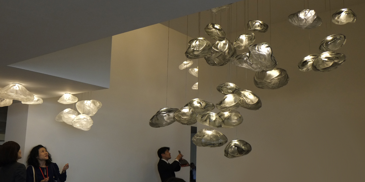 The NEW collection from Bocci - suspended glass clouds